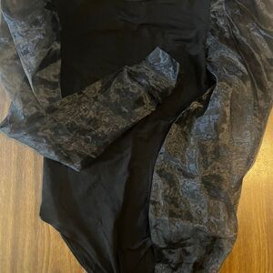 Stradivarius Women's Black and Grey Bodysuit